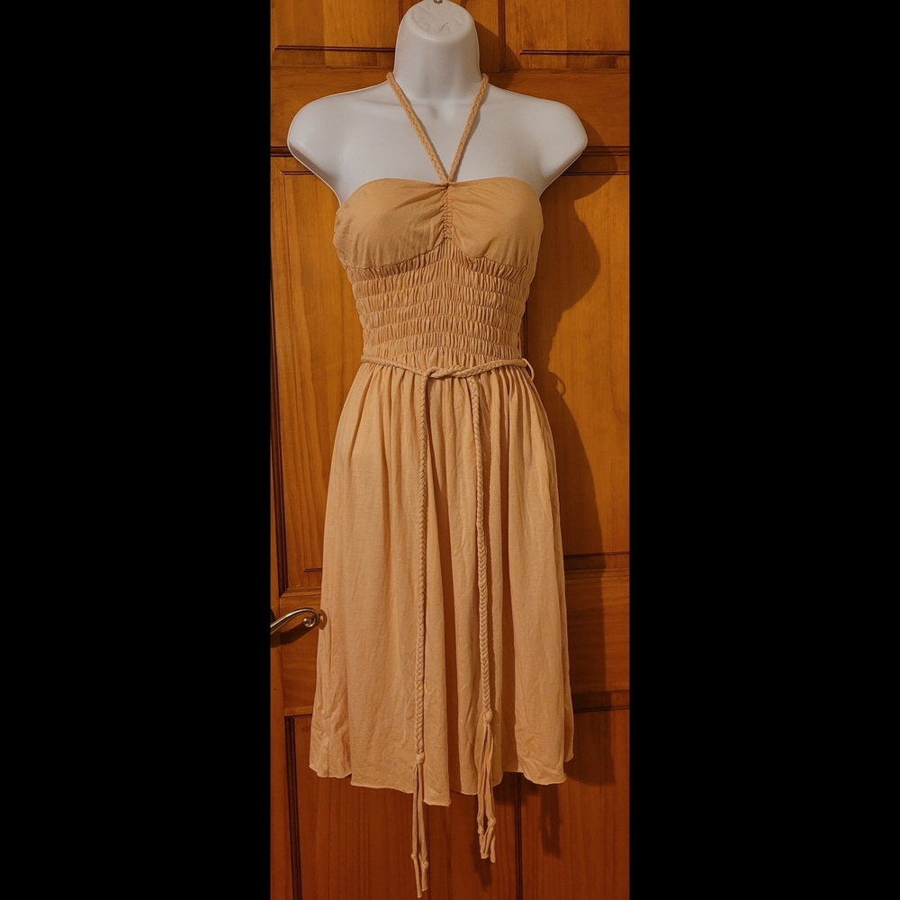 See By Chloe Strapless Ruched Sundress